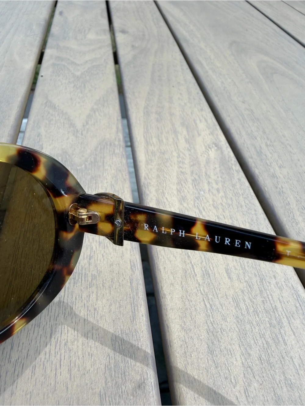 Ralph Lauren Tortoiseshell Round Sunglasses with Brown Lenses